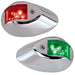 Perko LED Sidelights - Red/Green - 12V - Chrome Plated Housing [0602DP1CHR]-North Shore Sailing