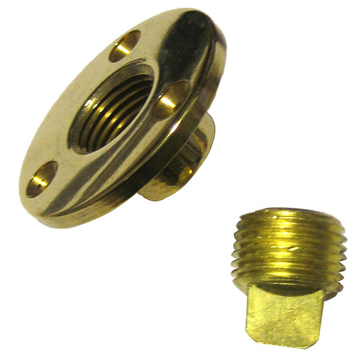 Perko Garboard Drain & Drain Plug Assy Cast Bronze/Brass MADE IN THE USA [0714DP1PLB]-North Shore Sailing