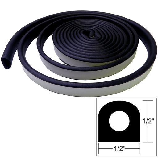 TACO Weather Seal - 10'L x 1/2"W x 1/2"H - Black [V30-0202B10-1]-North Shore Sailing