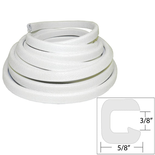 TACO Flexible Vinyl Trim - 3/8" Opening x "W x 25'L - White [V30-1312W25-1]-North Shore Sailing