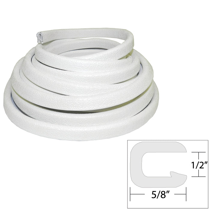 TACO Flexible Vinyl Trim - 1/2" Opening x "W x 25'L - White [V30-1316W25-1]-North Shore Sailing