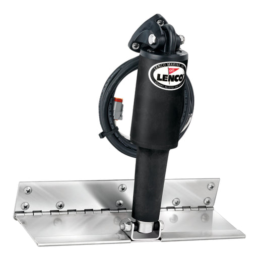 Lenco 4" x 12" Limited Space Trim Tab Kit w/o Switch Kit 12V - Electro-Polished - Short Actuator [15088-101]-North Shore Sailing