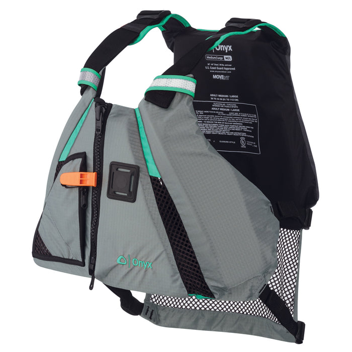 Onyx MoveVent Dynamic Paddle Sports Life Vest - M/L - Aqua [122200-505-040-15]-North Shore Sailing