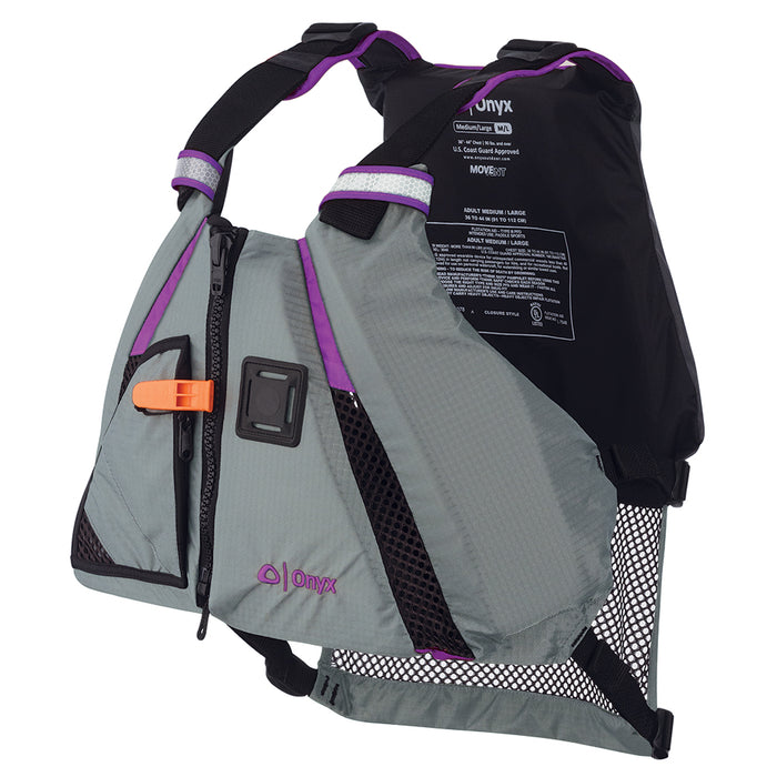 Onyx MoveVent Dynamic Paddle Sports Vest - Purple/Grey - XS/SM [122200-600-020-18]-North Shore Sailing