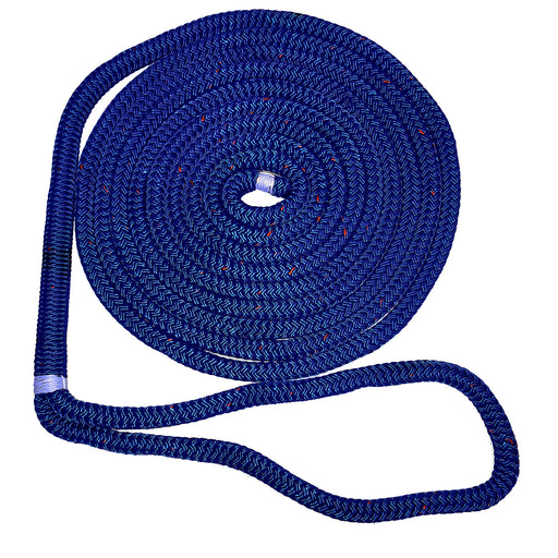 New England Ropes 3/4" Double Braid Dock Line - Blue w/Tracer - 50 [C5053-24-00050]-North Shore Sailing