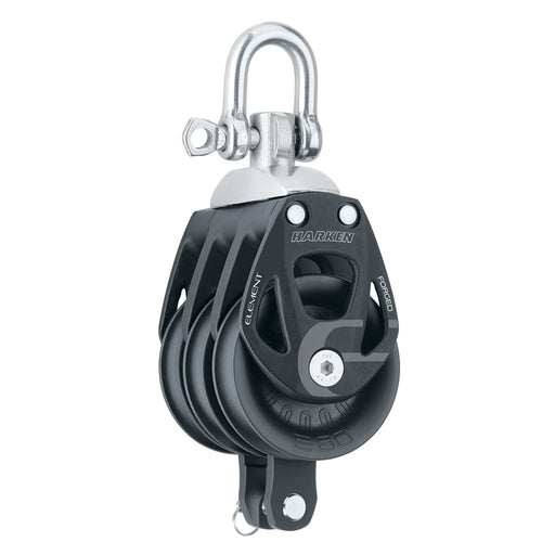 Harken 60mm Triple Aluminum Element Block w/Swivel  Becket [6273]-North Shore Sailing