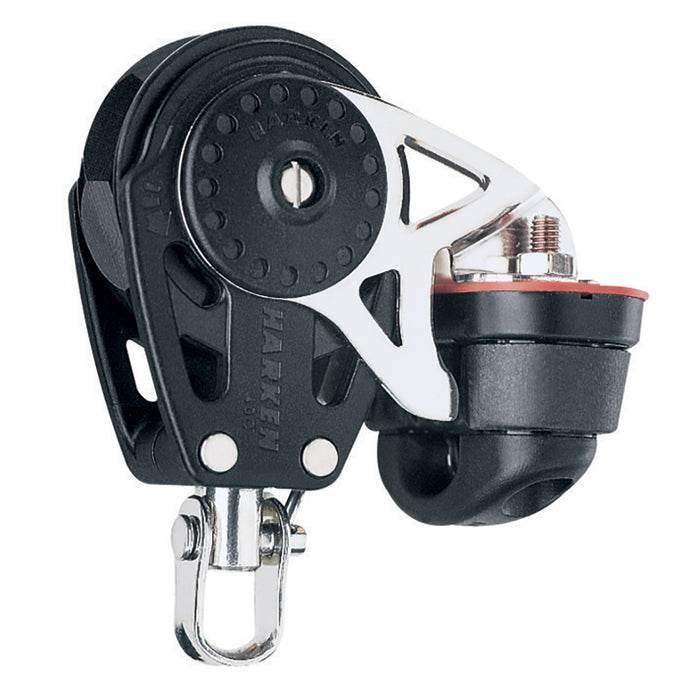 Harken 40mm Carbo Single Ratchet Block w/Swivel Becket  Cam Cleat [2610]-North Shore Sailing