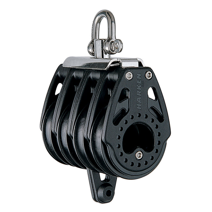 Harken 57mm Quad Block Swivel, Center Becket [HSB380]-North Shore Sailing