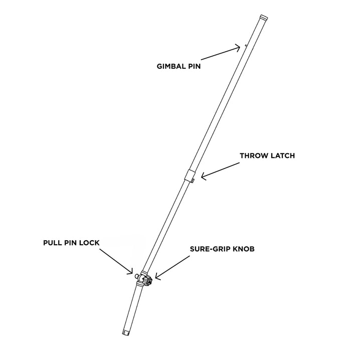 TACO ShadeFin Telescopic Rod Holder Mount [T10-3000-9]-North Shore Sailing