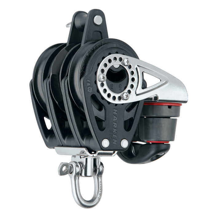 Harken 57mm Triple Carbo Block - Swivel, Becket, Cam Cleat [2141]-North Shore Sailing