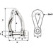 Wichard Self-Locking Twisted Shackle - Diameter 5mm - 3/16" [01222]-North Shore Sailing