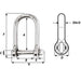 Wichard Self-Locking Large Shackle - Diameter 5mm - 3/16" [01262]-North Shore Sailing