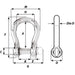 Wichard Captive Pin Bow Shackle - Diameter 6mm - 1/4" [01443]-North Shore Sailing