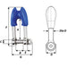 Wichard Thimble Shackle - Captive Pin - Diameter 8mm - 5/16" [01494]-North Shore Sailing