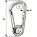 Wichard Asymmetric Carbine Hook - Length 80mm - 5/16" [02325]-North Shore Sailing