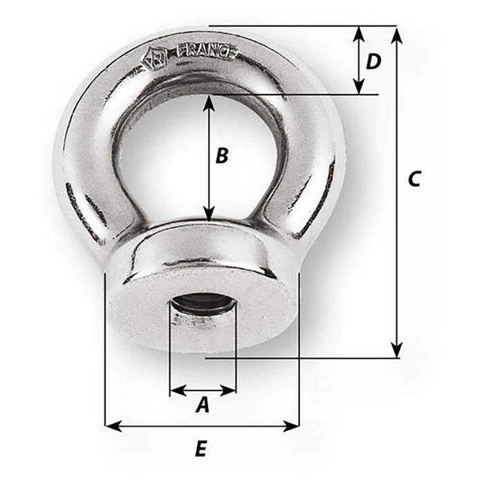 Wichard 8mm Eye Nut - Thread M10 x 150mm [06345]-North Shore Sailing